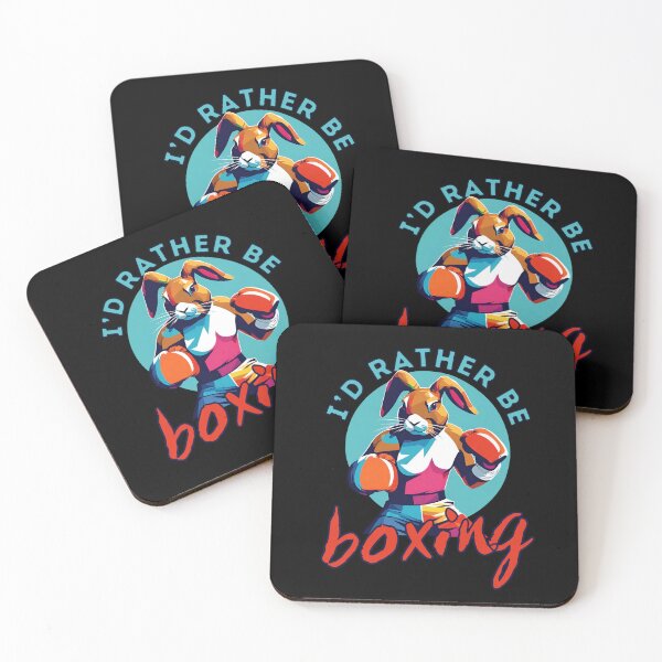 Item preview, I'd Rather Be Boxing Funny Boxing Rabbit designed and sold by TrueArtsStore.