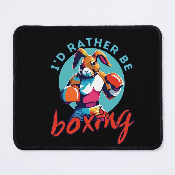 Item preview, I'd Rather Be Boxing Funny Boxing Rabbit designed and sold by TrueArtsStore.