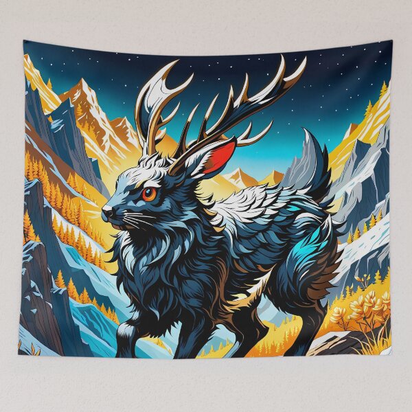 Item preview, Cute Black Wolpertinger, Ai Generated Art  designed and sold by ACC .