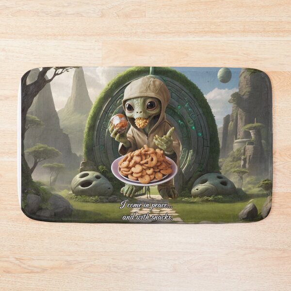 Item preview, I come in peace... and with snacks. UFO memes designed and sold by AleksKos.