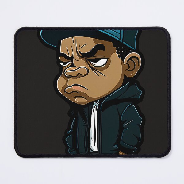 Item preview, American Rapper Cartoon Portrait Print designed and sold by RudolpGulgowski.