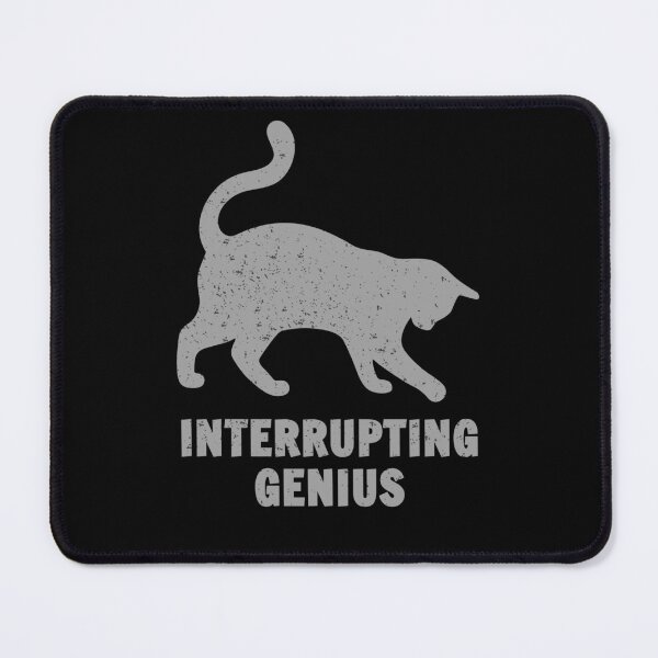 Item preview, interrupting genius cat silhouette designed and sold by InfiniteZone1.