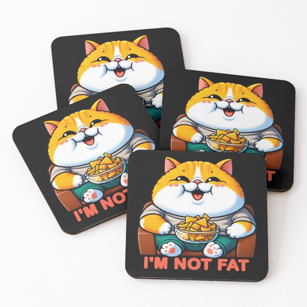 Item preview, I Am Not Fat meme Exotic Shorthaired Cat Couch Potato Nachos designed and sold by plushism.