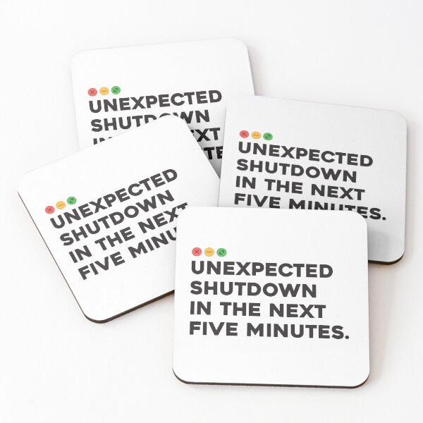 Item preview, Funny error message. Unexpected shutdown in next 5 minutes designed and sold by softwaretesting.