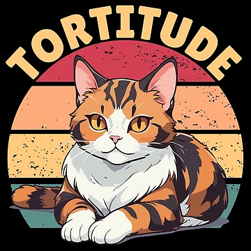 Vorschaubild zum Design Tortitude Retro Sunset Tortie Tortoiseshell Cat Pet Tortie Gear von DynamicDesign