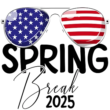 Vorschaubild zum Design Spring Break 2025 Patriotic USA Flag Spring Break Gear von DynamicDesign