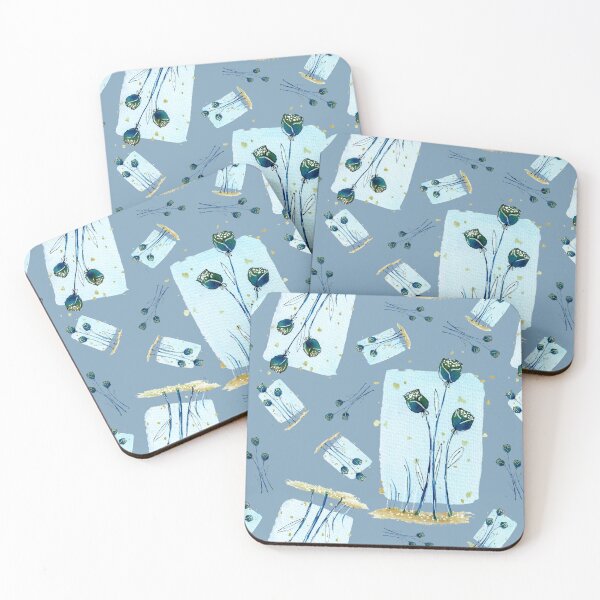 Item preview, Beautiful Navy Blue Flower Pattern designed and sold by HanliesArt.