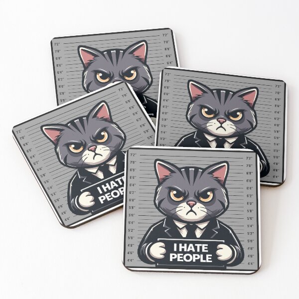 Item preview, Cat hate people  designed and sold by cave-canvas.