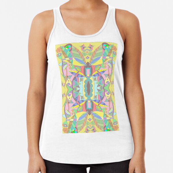Leaves abstract pattern Racerback Tank Top
