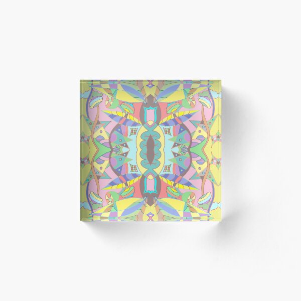 Leaves abstract pattern Acrylic Block