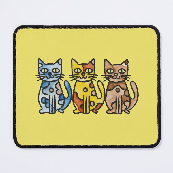 Item preview, Triple Trouble - Pastel Trio of Feline Charm designed and sold by Delemore Art.