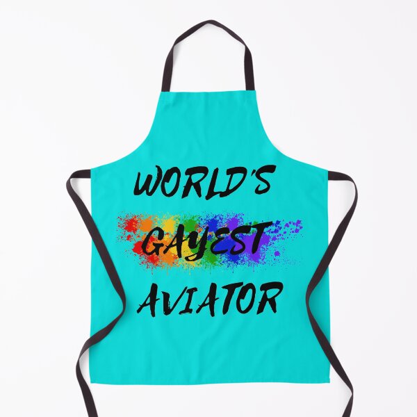 Item preview, World's Gayest Aviator In Cyan designed and sold by LuckyKermit.