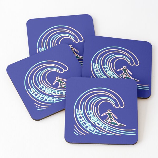 Item preview, Neon Wave Rider - Surf's Luminous Dance designed and sold by leyfinder.