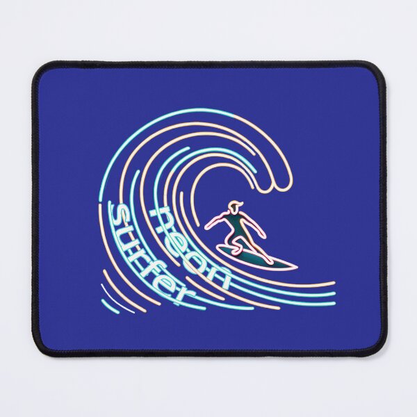 Item preview, Neon Wave Rider - Surf's Luminous Dance designed and sold by leyfinder.