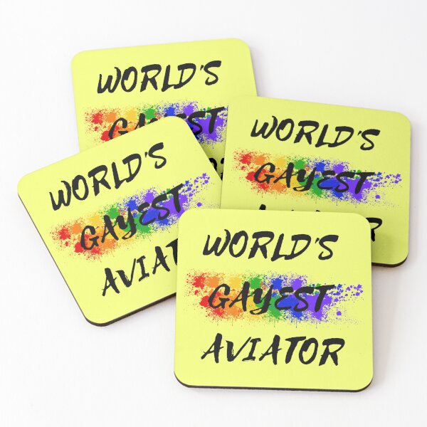 Item preview, World's Gayest Aviator In Yellow designed and sold by LuckyKermit.