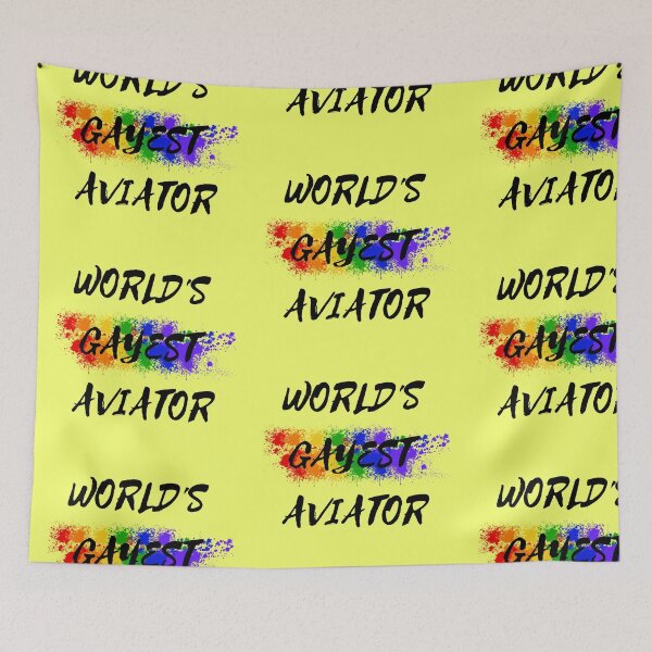 Item preview, World's Gayest Aviator In Yellow designed and sold by LuckyKermit.