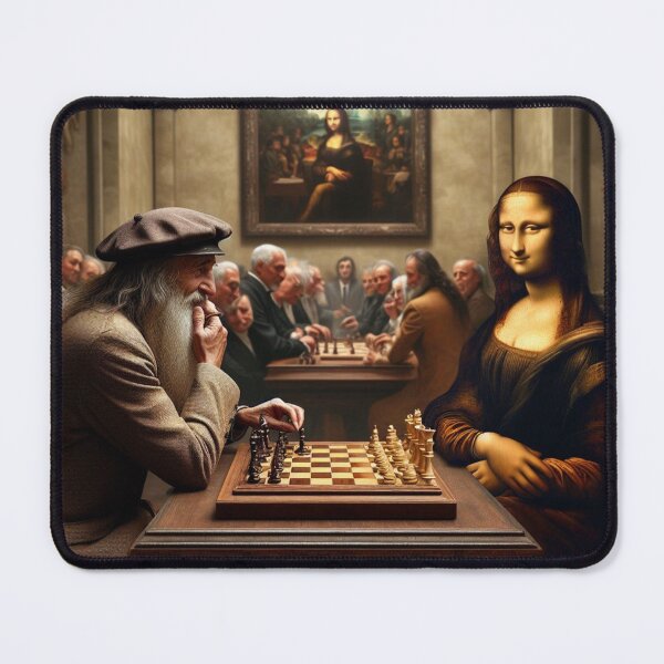 Item preview, Mona Lisa playing chess with Leonardo da Vinci designed and sold by Theudric.