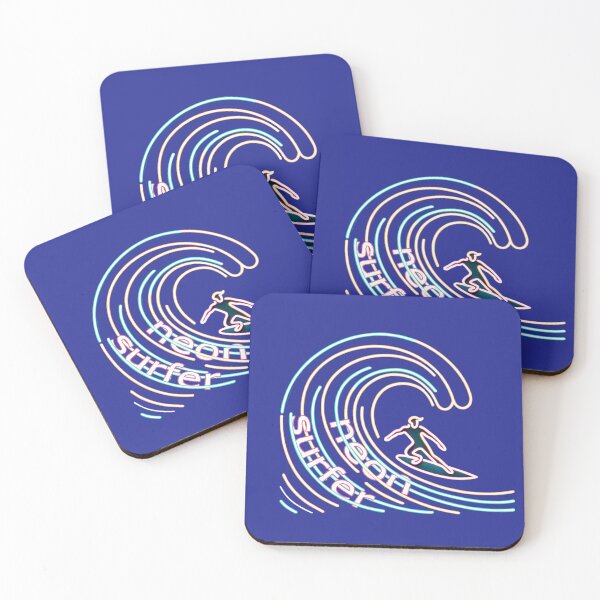 Item preview, Neon Wave Rider - Surf's Luminous Dance designed and sold by leyfinder.