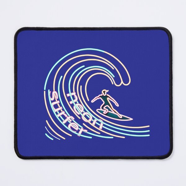 Item preview, Neon Wave Rider - Surf's Luminous Dance designed and sold by leyfinder.