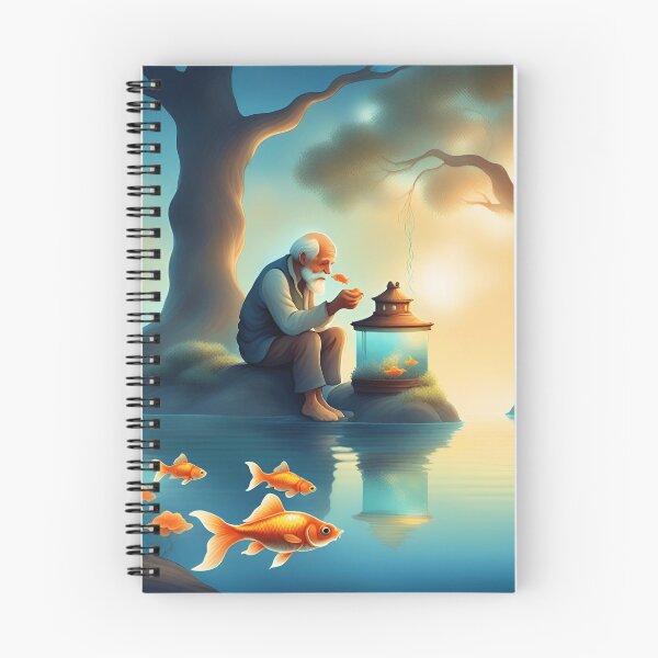 Item preview, Tranquility Unveiled: The Tale of the Old Man and the Goldfish designed and sold by CaseGallagher.