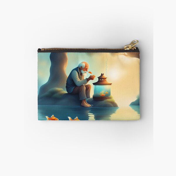 Item preview, Tranquility Unveiled: The Tale of the Old Man and the Goldfish designed and sold by CaseGallagher.