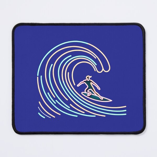 Item preview, Neon Wave Rider - Surf's Luminous Dance designed and sold by leyfinder.