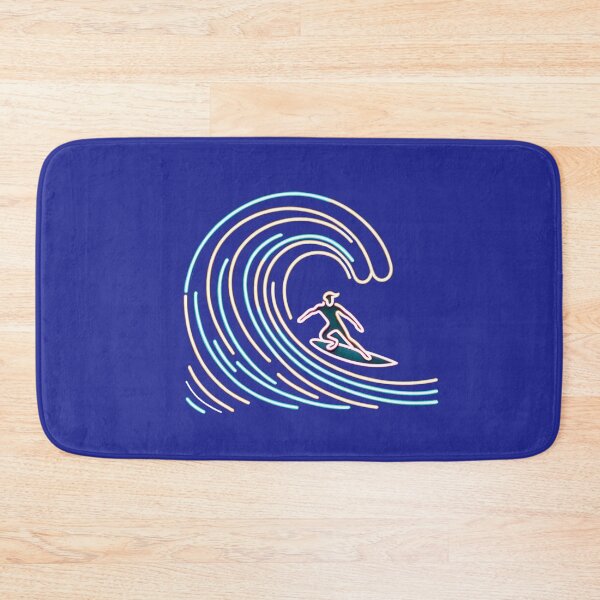 Item preview, Neon Wave Rider - Surf's Luminous Dance designed and sold by leyfinder.