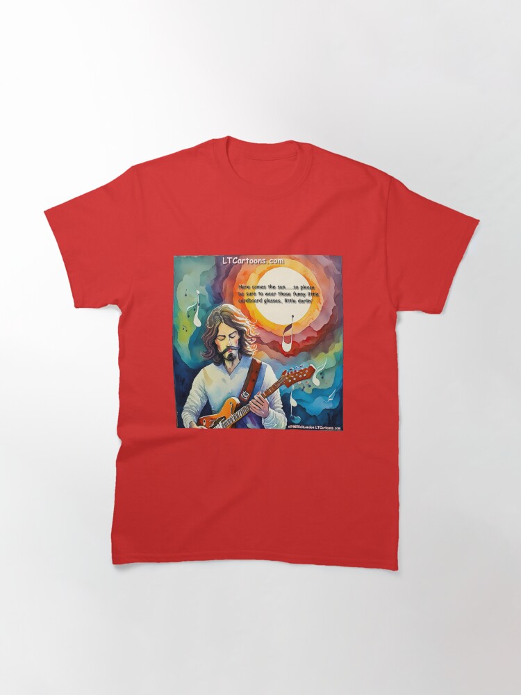 Thumbnail 3 of 7, Classic T-Shirt, Here Comes The Sun At Full Eclipse Little Darlin' designed and sold by ltcartoons.
