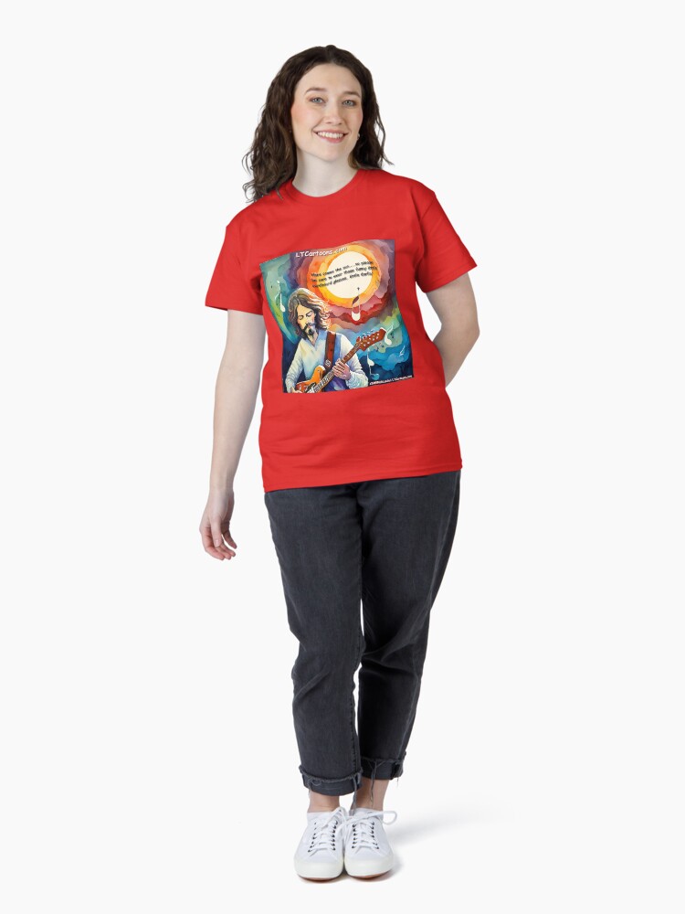 Thumbnail 4 of 7, Classic T-Shirt, Here Comes The Sun At Full Eclipse Little Darlin' designed and sold by ltcartoons.