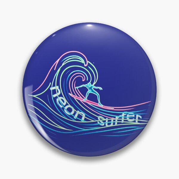 Item preview, Neon Wave Rider - Surf's Luminous Dance designed and sold by leyfinder.