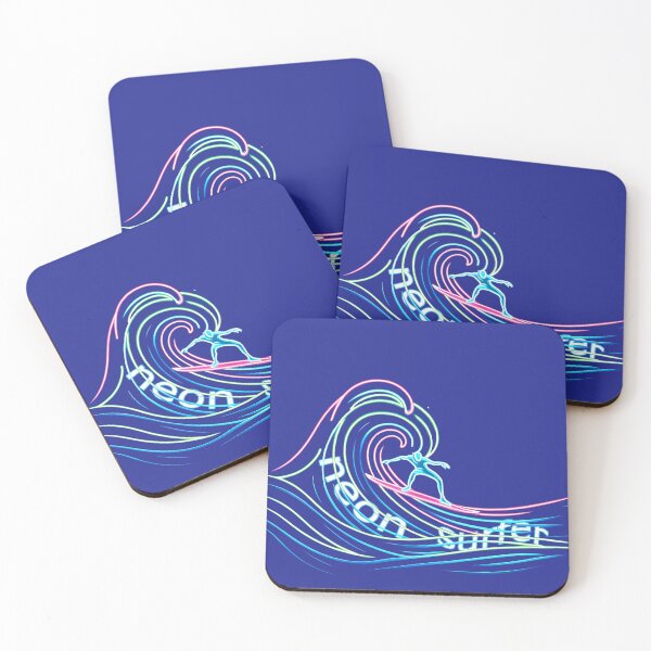 Item preview, Neon Wave Rider - Surf's Luminous Dance designed and sold by leyfinder.