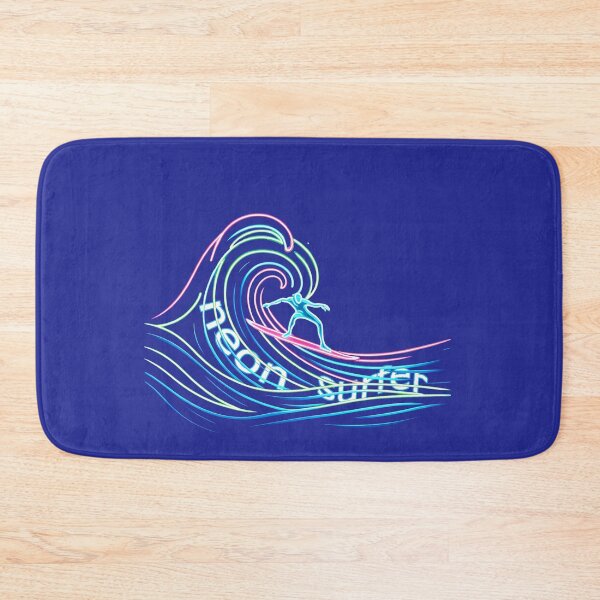 Item preview, Neon Wave Rider - Surf's Luminous Dance designed and sold by leyfinder.