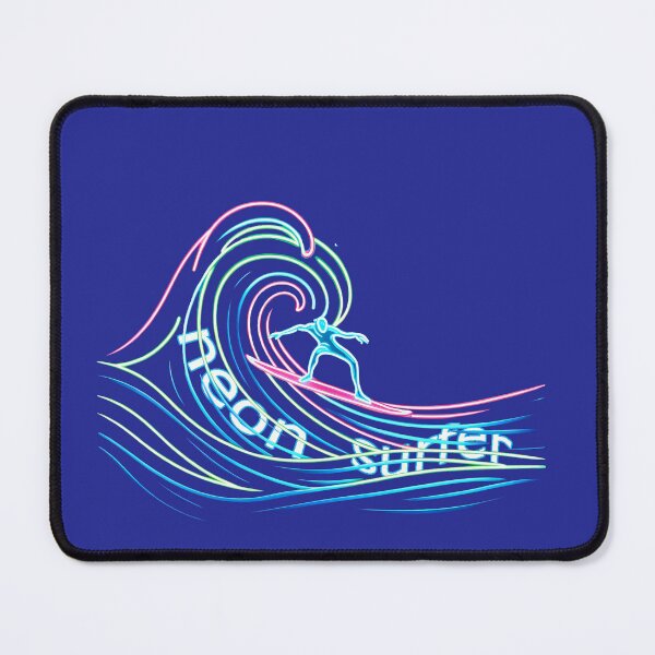 Item preview, Neon Wave Rider - Surf's Luminous Dance designed and sold by leyfinder.