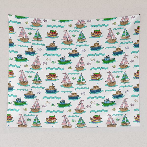 Item preview, Whimsical Boats designed and sold by MMc Buck.
