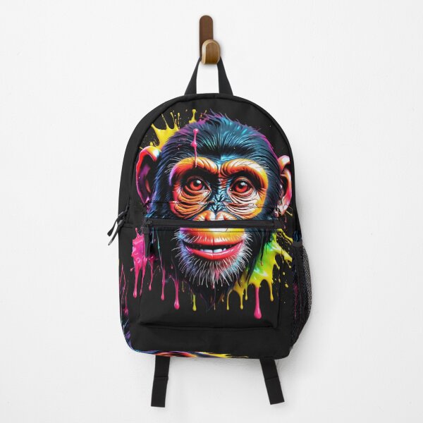 Item preview, Monkey Neon color FACE SPLASH ART pastel colors designed and sold by yeekazar.
