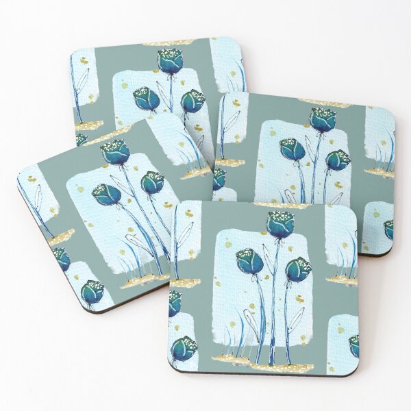 Item preview, Beautiful Navy Blue Flowers Design designed and sold by HanliesArt.