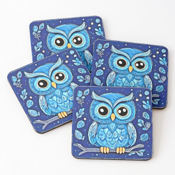 Item preview, Chalkboard Owl Art designed and sold by Health And Fitness Posts e-Store.