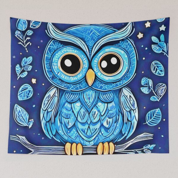 Item preview, Chalkboard Owl Art designed and sold by Health And Fitness Posts e-Store.