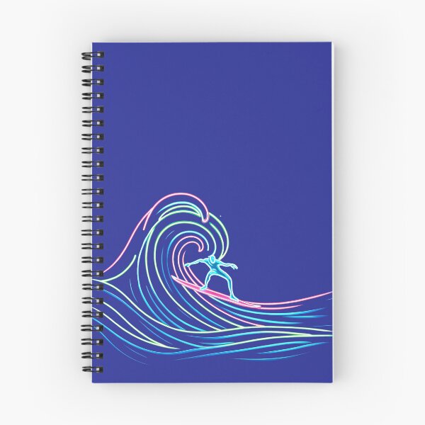 Item preview, Neon Wave Rider - Surf's Luminous Dance designed and sold by leyfinder.