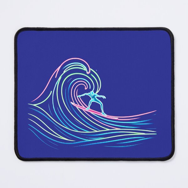 Item preview, Neon Wave Rider - Surf's Luminous Dance designed and sold by leyfinder.