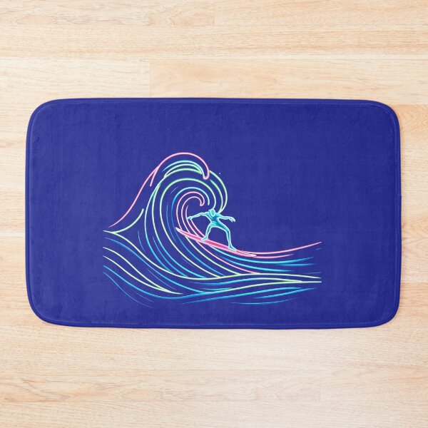 Item preview, Neon Wave Rider - Surf's Luminous Dance designed and sold by leyfinder.