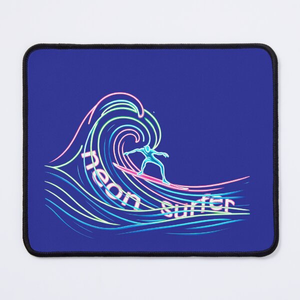Item preview, Neon Wave Rider - Surf's Luminous Dance designed and sold by leyfinder.