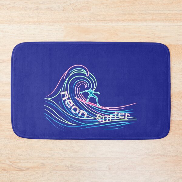 Item preview, Neon Wave Rider - Surf's Luminous Dance designed and sold by leyfinder.