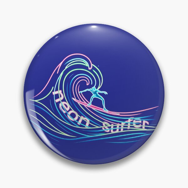 Item preview, Neon Wave Rider - Surf's Luminous Dance designed and sold by leyfinder.