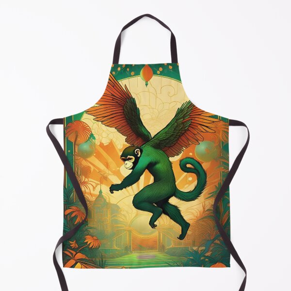 Item preview, Flying green monkey designed and sold by MatrixTattoo.