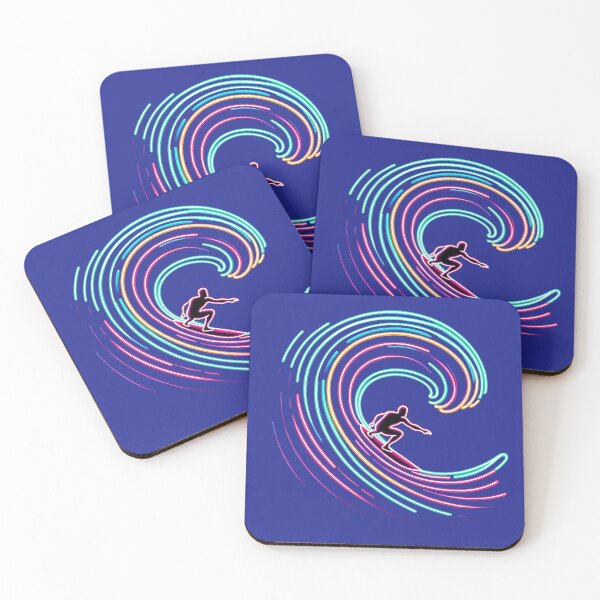 Item preview, Neon Crest Odyssey - The Surfer's Luminous Trail designed and sold by leyfinder.