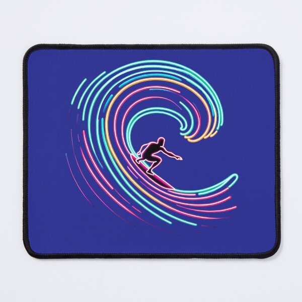 Item preview, Neon Crest Odyssey - The Surfer's Luminous Trail designed and sold by leyfinder.