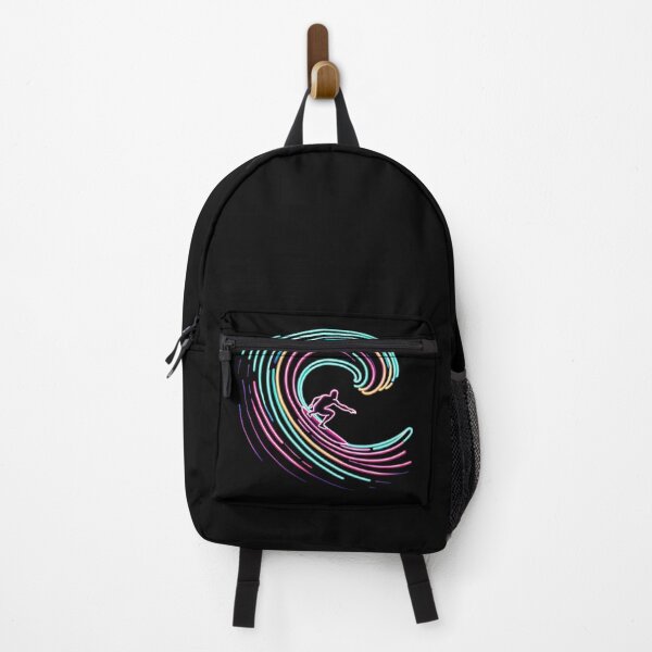 Item preview, Neon Crest Odyssey - The Surfer's Luminous Trail designed and sold by leyfinder.