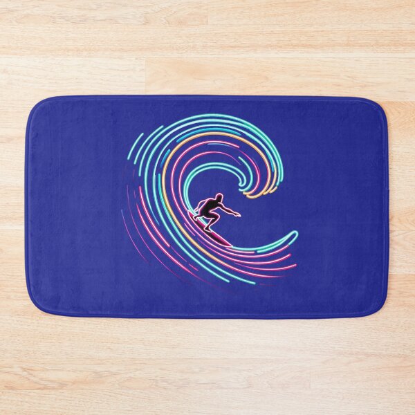 Item preview, Neon Crest Odyssey - The Surfer's Luminous Trail designed and sold by leyfinder.