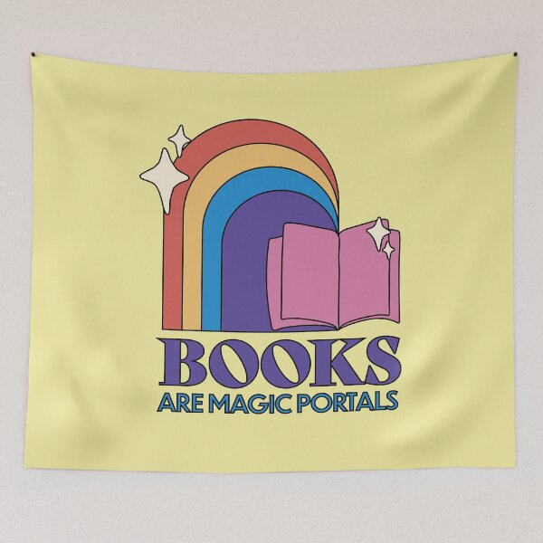 Item preview, Books Are Magic Portals Retro Inspired designed and sold by RedRubi.